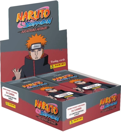 Panini Naruto Shippuden Akatsuki Attax zberateľské karty – fat pack box