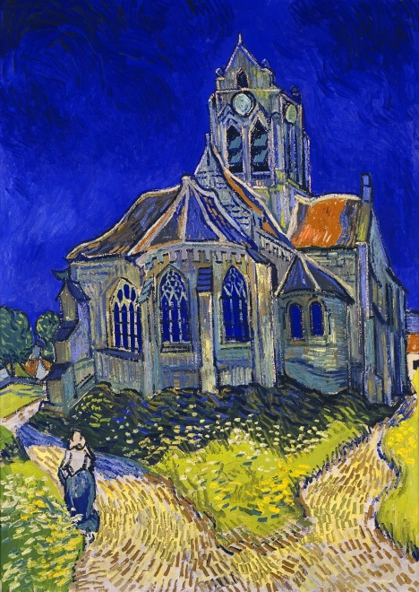 Puzzle Vincent van Gogh – Kostol v Auvers-sur-Oise 1000 dielikov