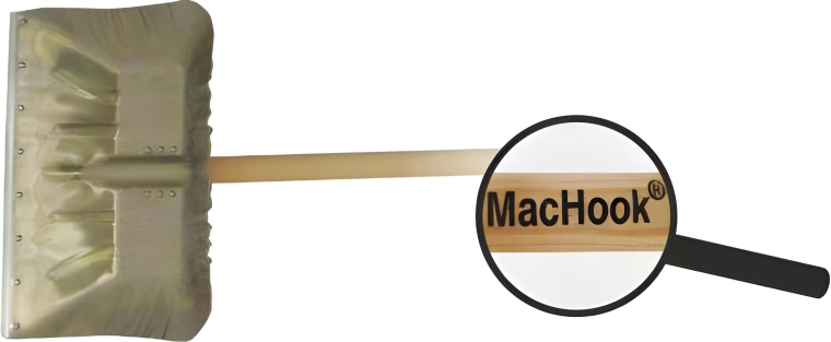 Hliníkové hrablo na sneh s drevenou násadou 130 cm