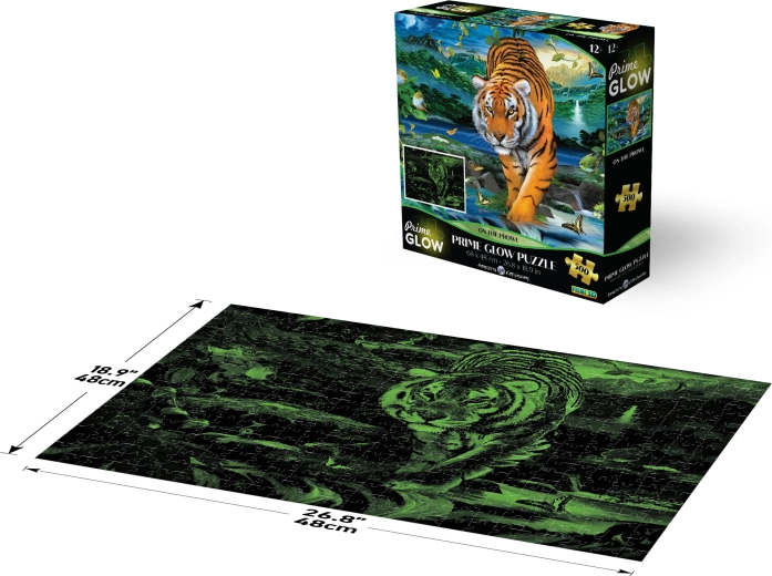 Svietiace neónové puzzle Tiger 500 dielikov
