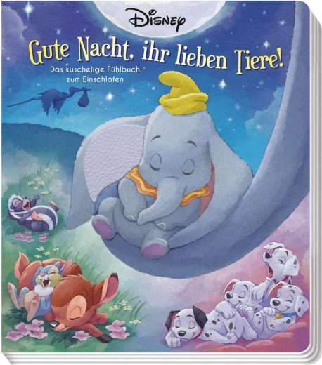 Disney hmatová knižka na zaspávanie „Gute Nacht, ihr lieben Tiere!“ - 1 kus