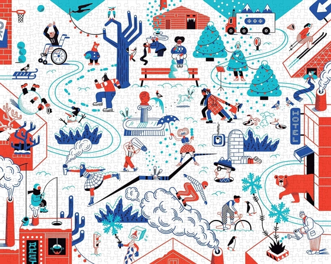 Zimné puzzle 1000 dielikov