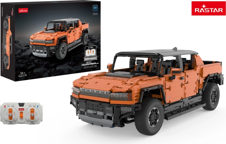 Stavebnica RC auto Hummer EV 1:10 oranžové RASTAR
