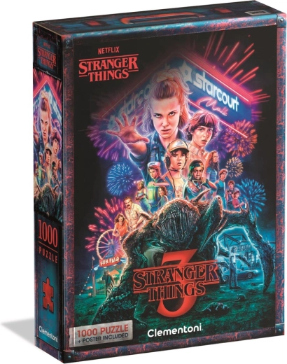 Puzzle 1000 STRANGER THINGS 3 plagát – Netflix, Clementoni