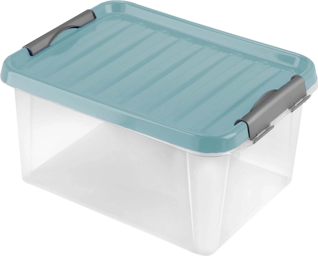 Plastový úložný box s vekom HEIDRUN 14 l