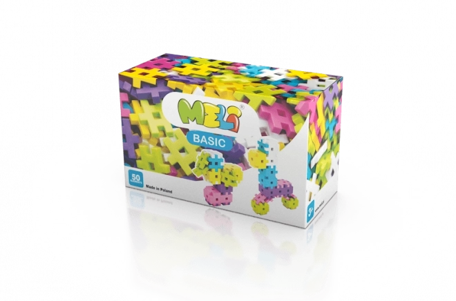 Stavebnica MELI Basic Pink 50 dielikov