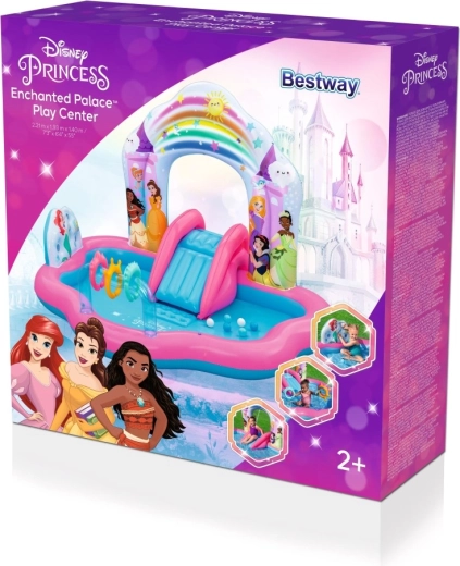 Nafukovacie hracie centrum Disney Princess so šmykľavkou a sprškou
