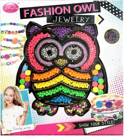 Farebné koráliky na výrobu náramkov v sovom balení