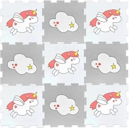 Penová puzzle podložka SmilyPlay s jednorožcami