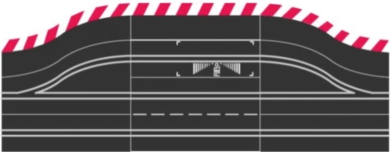 Carrera pit lane s obrubníkmi pre Digital 132 a Digital 124