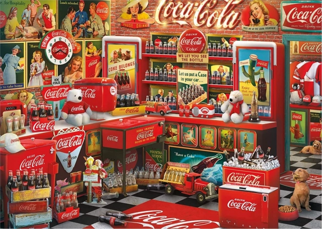Puzzle SCHMIDT Coca-Cola – nostalgický obchod, 1000 dielikov