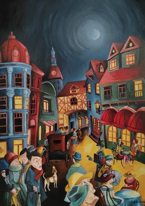 Puzzle večerný ruch 1000 dielikov