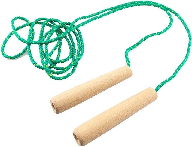 Kvalitné švihadlo 2 m s drevenými rukoväťami