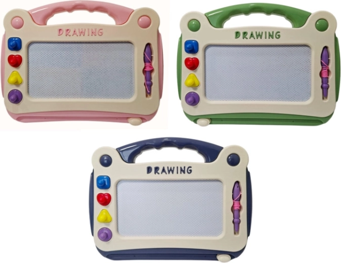 Magnetická kresliaca tabuľka so štemplíkmi a perom