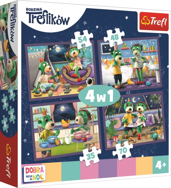 Puzzle Dobrou noc Treflíci - Večerné rituály 4v1