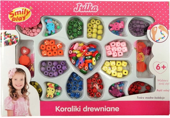 Sada drevených korálikov na výrobu šperkov