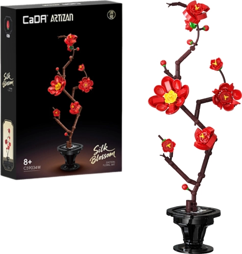 Stavebnica CaDA Silk Blossom – kvetinová dekorácia z kociek