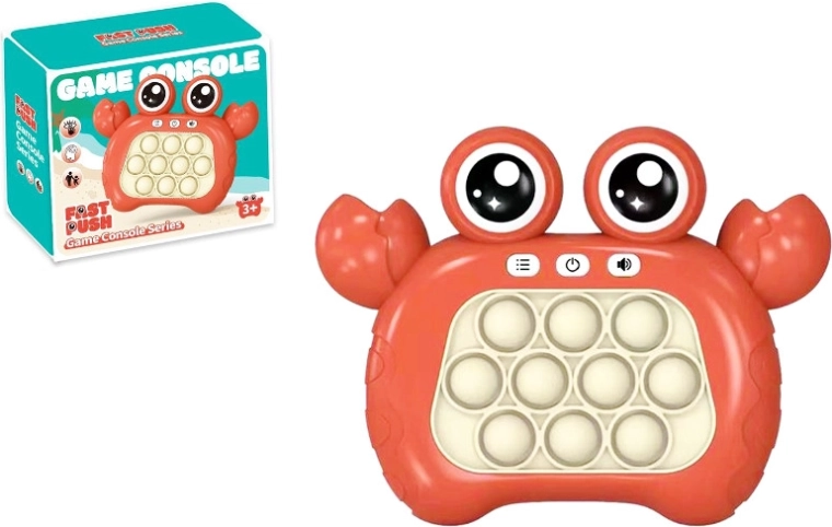 Interaktívny krab – elektronická pamäťová hra s tlačidlami pop it