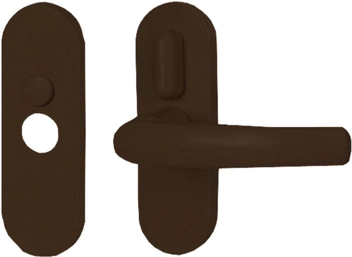 Interiérová kľučka Klasik s pákou – hnedá, plast