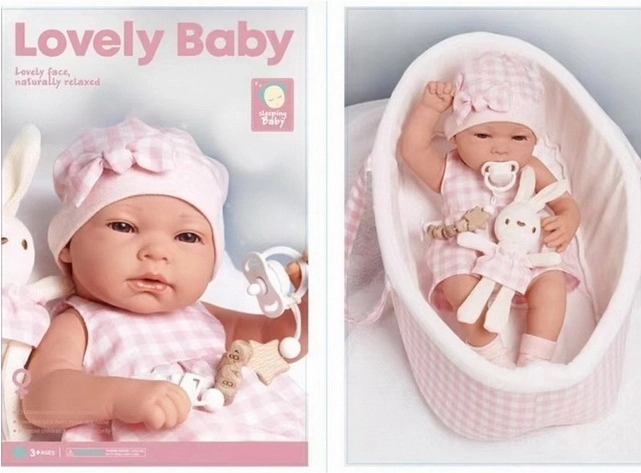 Bábika Bobas 38 cm v nosiči