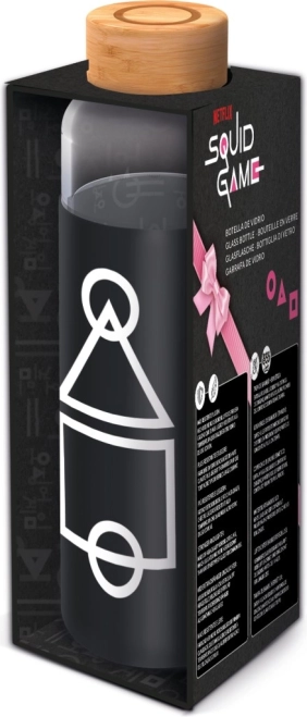Sklenená fľaša s návlekom 585 ml SQUID GAME
