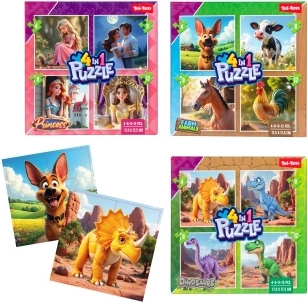 Puzzle 4 v 1 pre najmenších