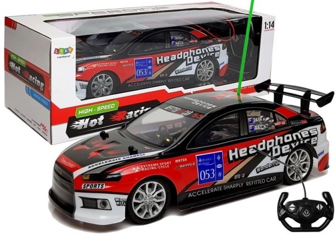 RC pretekárske auto 1:14 červené 27 MHz
