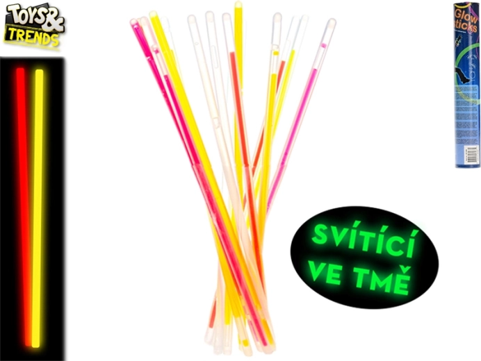 Svietiace tyčinky 20 cm – balenie 50 ks s konektormi