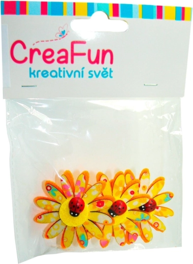 Kvety s lienkami, sada 3 ks