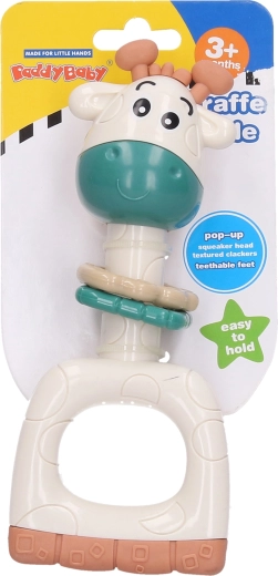 Pískacie hrkálka žirafa 16 cm