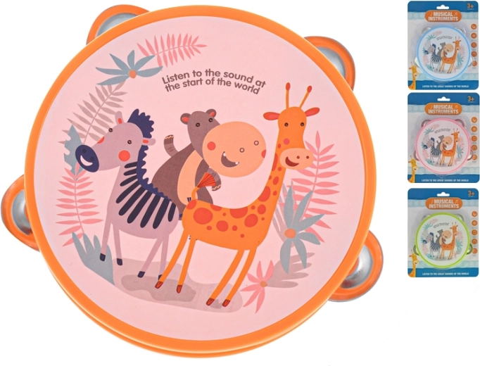 Detská tamburína 13 cm – ľahká plastová rytmická hračka