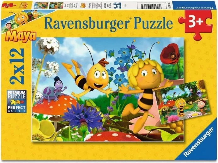 Ravensburger puzzle svet Včielky Maje 2×12 dielikov