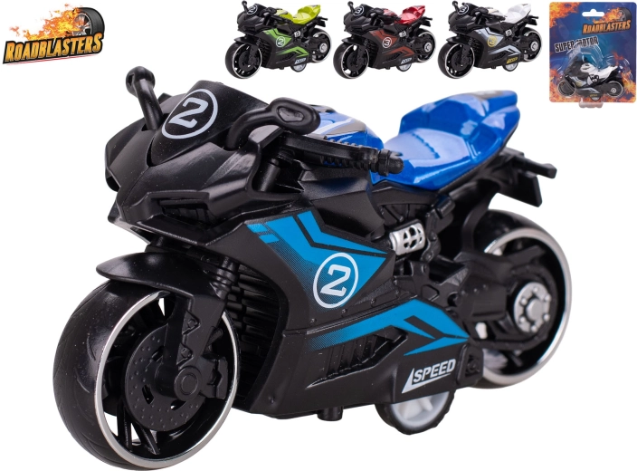 Roadblasters kovová motorka so spätným chodom 9 cm