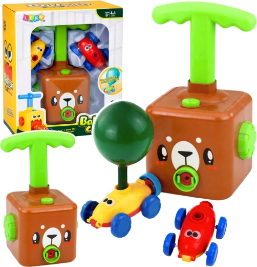 Balónové autíčko s medvedou pumpou – edukatívna sada pre deti