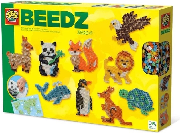 SES Creative Beedz svet zvierat – nažehľovacie korálky 3500 ks
