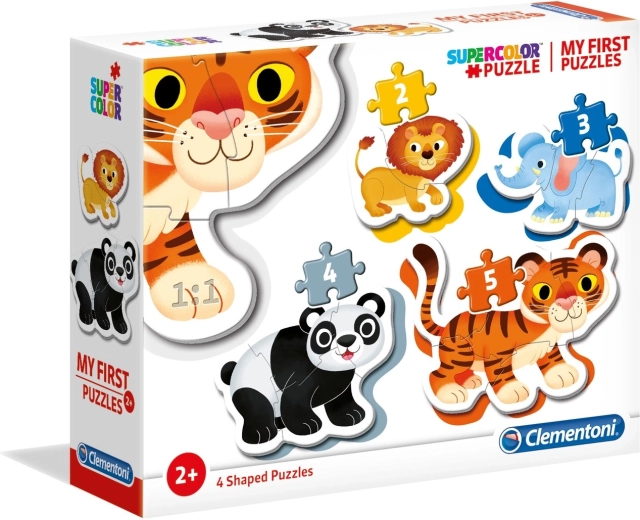 Moje prvé puzzle Safari 4v1 (2–5 dielikov) CLEMENTONI