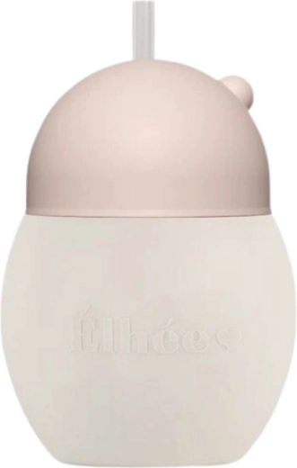 Élhée učiaci hrnček so slamkou Coconut 240 ml Sand Nude - 1 kus