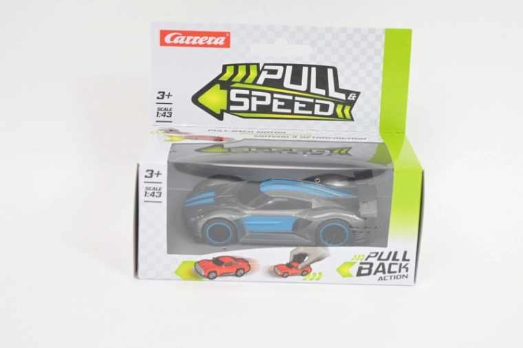 Carrera Pull Speed hyperauto 1:43 antracitovo-modré