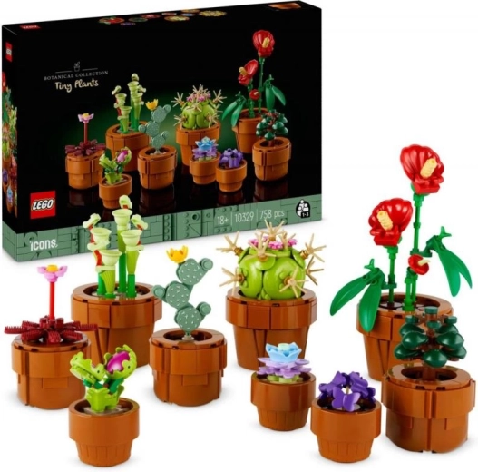 LEGO Botanicals malé rastlinky 10329 – dekoratívne izbové rastliny z kociek