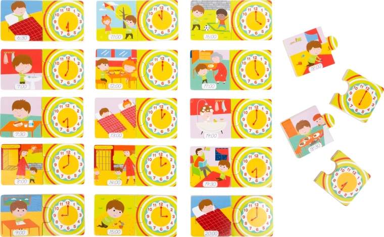 Small Foot Drevené puzzle Hodiny