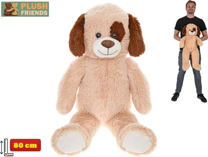 Plyšový pes Plush Friends 80 cm svetlohnedý