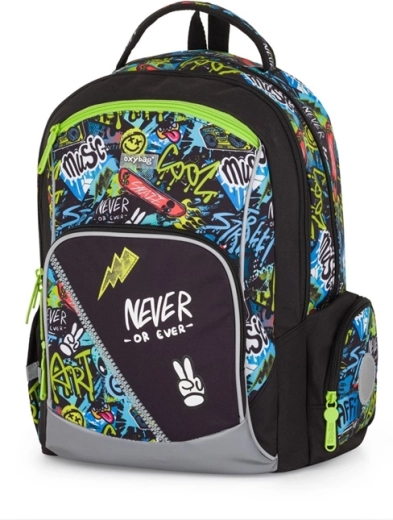 Školský batoh Oxybag OXY GO Funny Boy, graffiti, 22 l
