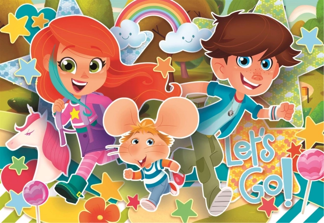 Clementoni obrie podlahové puzzle Myšiak Gigio 40 dielikov