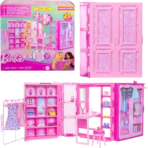 Barbie prenosný šatník snov Dream Closet s viac ako 25 doplnkami