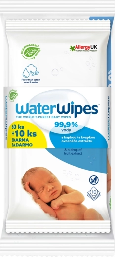 WaterWipes 100% bio odbúrateľné vlhčené obrúsky 70 ks