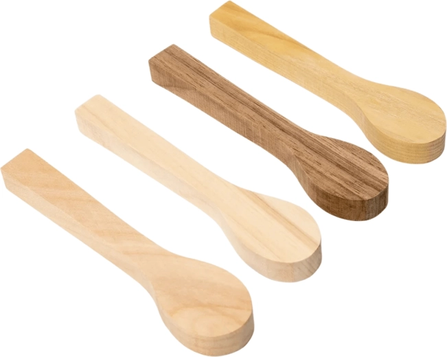 BeaverCraft sada drevených polotovarov na vyrezávanie lyžíc BB2 (čerešňa, lipa, moruša, orech)