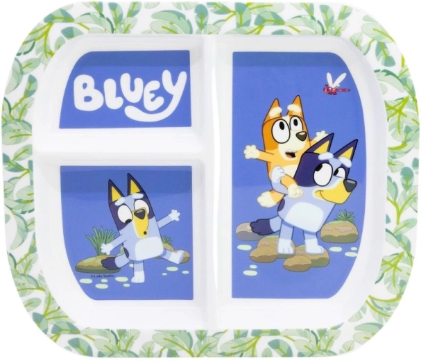 Delený plastový tanier Bluey - 1 kus