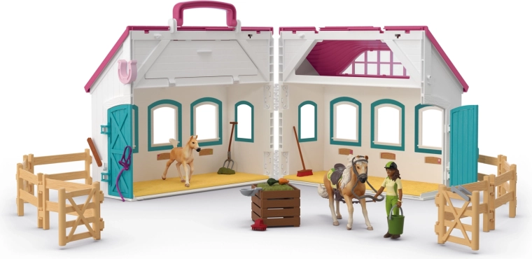 Schleich Horse Club otváracia stajňa pri jazere Little Horseshoe