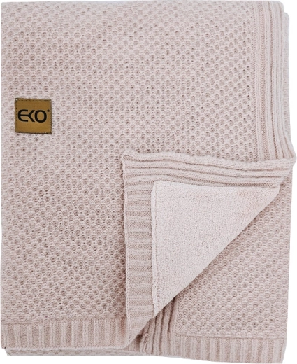EKO pletená detská deka s podšívkou rose pink 100 × 80 cm