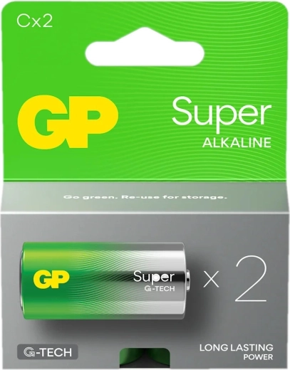 Alkalické batérie C LR14 GP Super, 2 ks